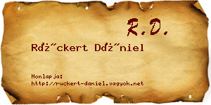 Rückert Dániel névjegykártya